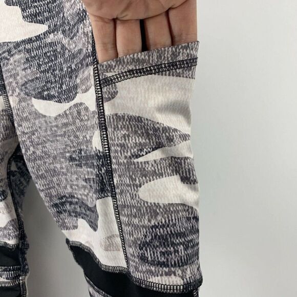 Gottex Gray Camouflage Leggings Mesh Panel Large - Picture 5 of 7